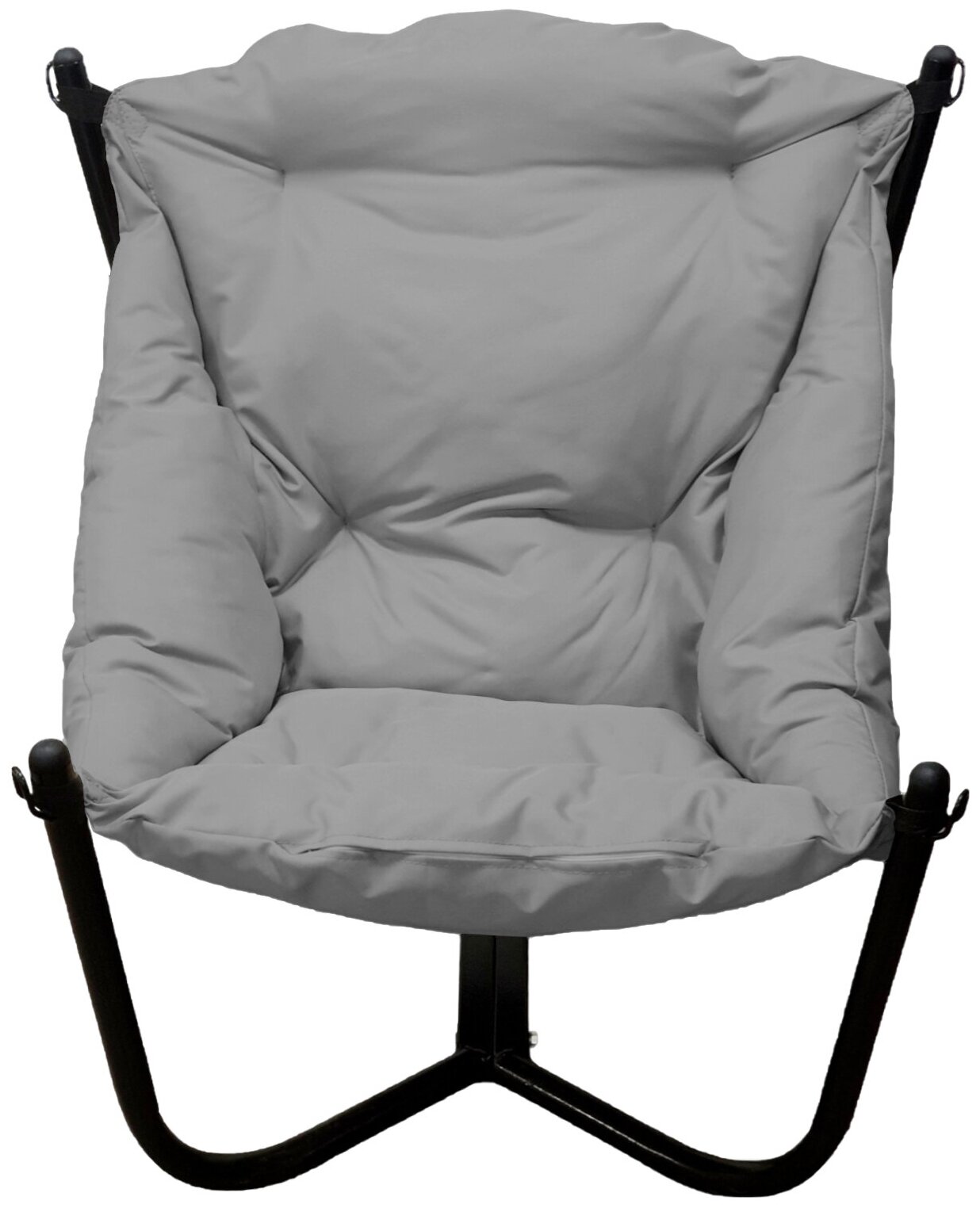 Кресло черное M-Group Чил 12360409, серая подушка - фотография № 2