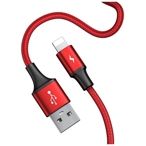 Кабель Baseus USB - Lightning + 2 x USB (CALHZ), красный