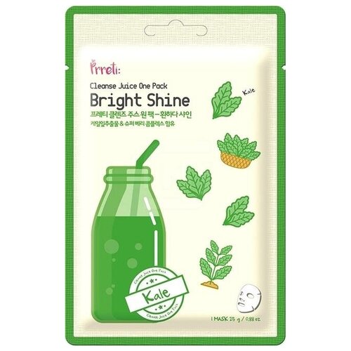 Prreti маска для лица Cleanse Juice Bright Shine, 25 г fruit