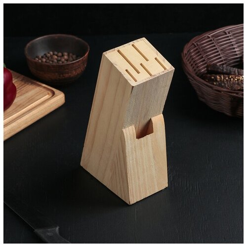 фото Подставка для ножей, 11×6×20 см, дерево mikimarket