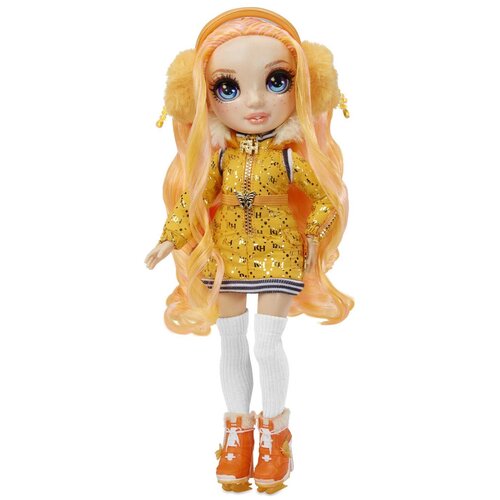 Кукла Rainbow High Winter Break Poppy Rowan 28 см, 574767 Желтый кукла rainbow high winter break fashion doll poppy rowan orange