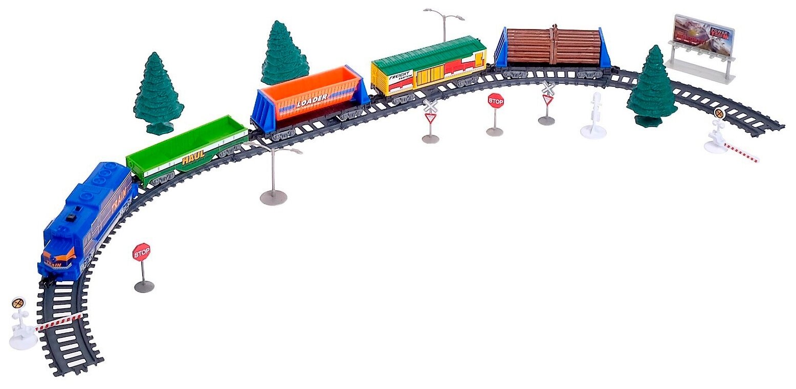 BSQ Железная дорога со станцией загрузки щебня, длина полотна 1067 см - BSQ-2085