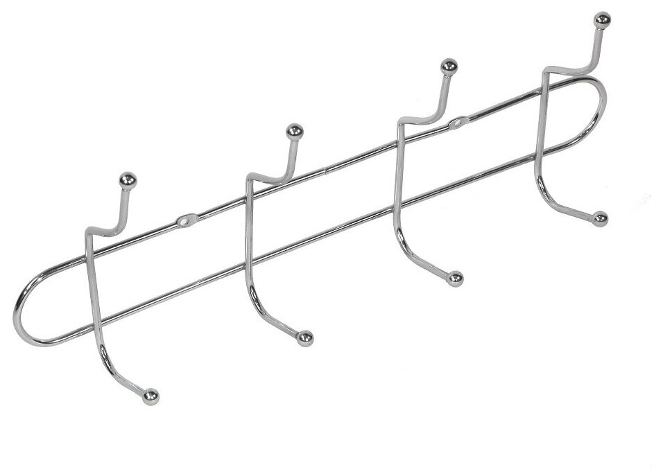 Вешалка настенная 4 крючка, 33 см