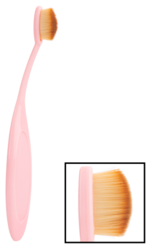 фото Кисть-щетка макияжная Universal Brush № 4 (09 Пастельно-розовая ручка)