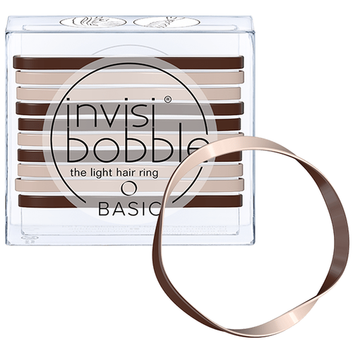 фото Invisibobble резинка для волос basic mocca & cream (с подвесом)