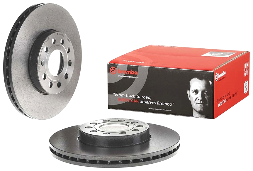 Комплект тормозных дисков передний brembo 09.9145.11 (2 шт.)