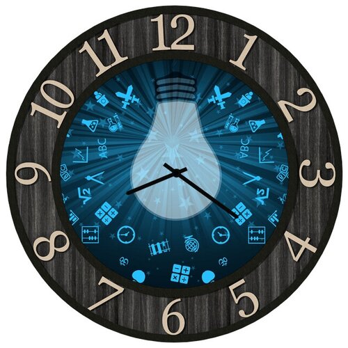 фото Svs настенные часы svs 4002237 лампочка идей