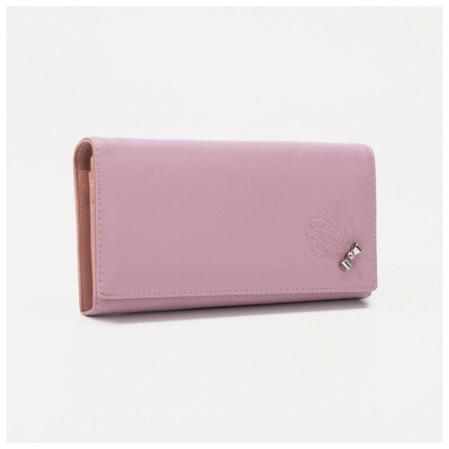 фото Кошелек женский, 4 отдела на магнитах, цвет пудра нет бренда