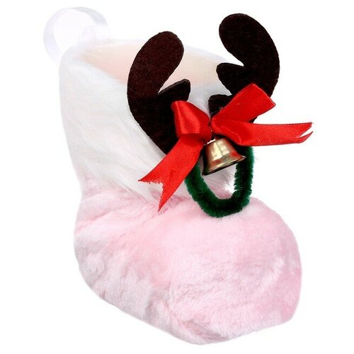 Конфетница Сапожок пушистый с рогами и колокольчиком 744₽