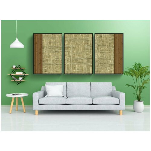 фото Набор модулных постеров для интерьера "документ, волокна, папирус" 60x90 см. в тубусе, без рамки lotsprints