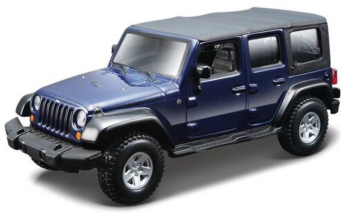 Внедорожник Bburago Street Fire Jeep Wrangler Unlimited Rubicom (18-43000/1) 1:32, 12.7 см, синий