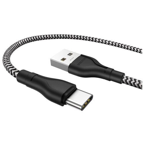 Кабель Borofone BX39 Type-C- черно-белый кабель usb type c borofone bx39 beneficial 1 0м цвет чёрный белый