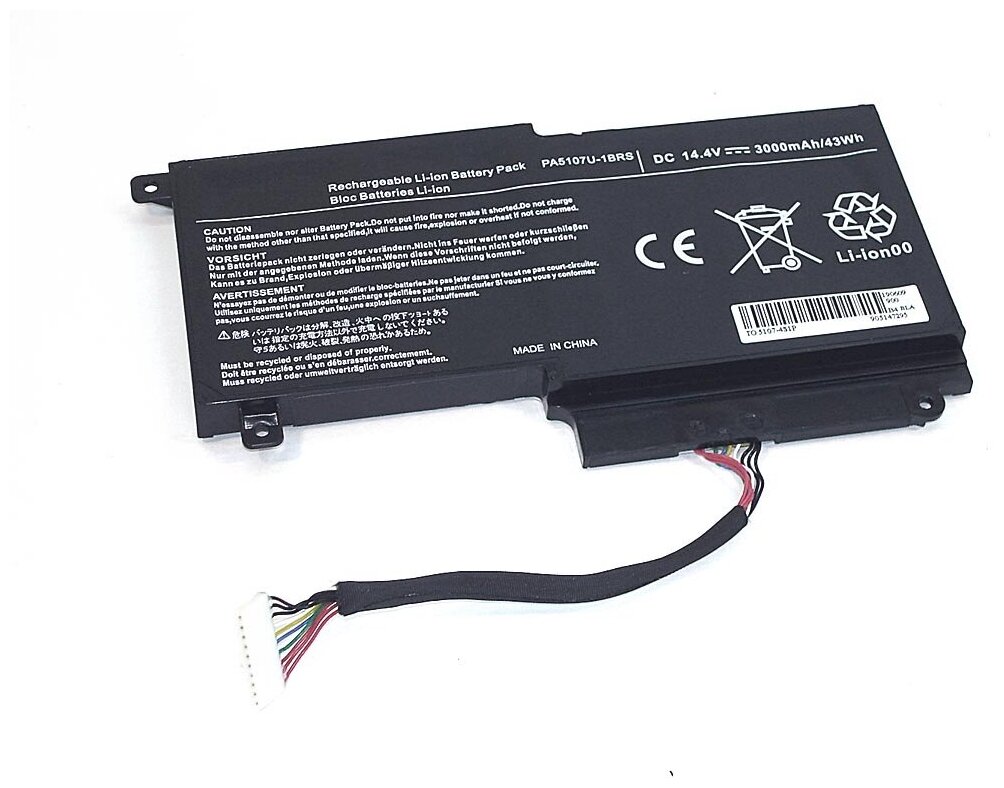 Аккумуляторная батарея для ноутбука Toshiba L55 5107 (PA5107U-1BRS) 14.4V 43Wh OEM черная