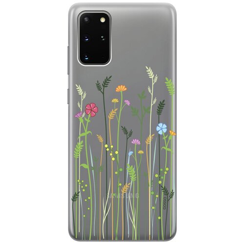 Ультратонкий силиконовый чехол-накладка Transparent для Samsung Galaxy S20+ с 3D принтом Flowers & Fern ультратонкий силиконовый чехол накладка transparent для samsung galaxy m51 с 3d принтом flowers