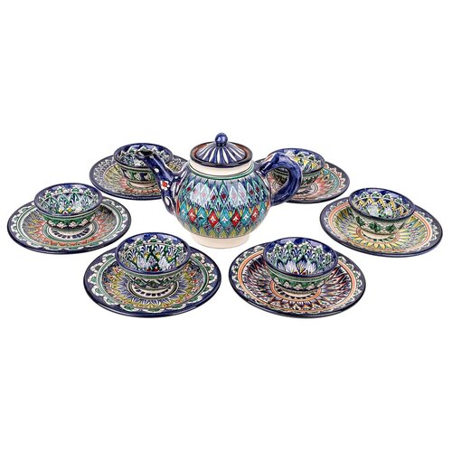 Сервиз узбекской посуды Риштан (13 предметов)