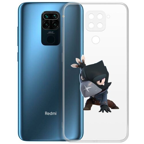 Чехол-накладка Clear Case Brawl Stars-Ворон для Xiaomi Redmi Note 9 чехол накладка clear case brawl stars ворон золотой меха для huawei y6p