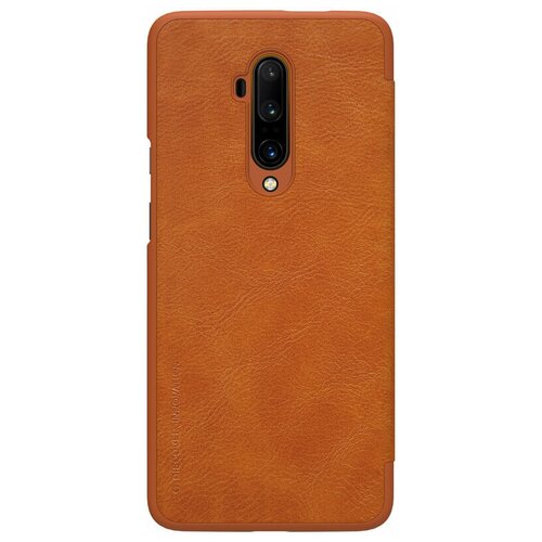 Кожаный чехол-книжка Nillkin Leather Qin для OnePlus 7T Pro коричневый