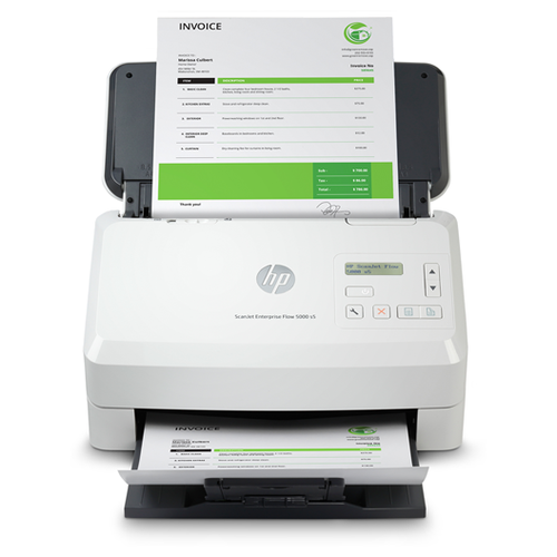 HP  HP ScanJet Enterprise Flow 5000 s5 (CIS, A4, 600 dpi, USB 3.0, ADF 80 sheets, Duplex, 65 ppm/130 ipm, 1y warr, (replace L2755A))