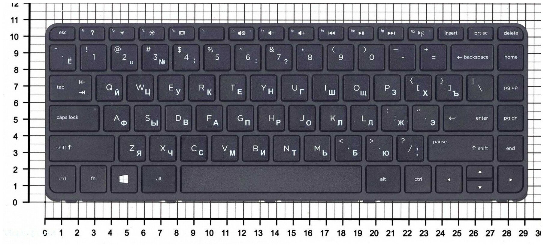Клавиатура для ноутбука HP Pavilion SleekBook 14-f черная с рамкой