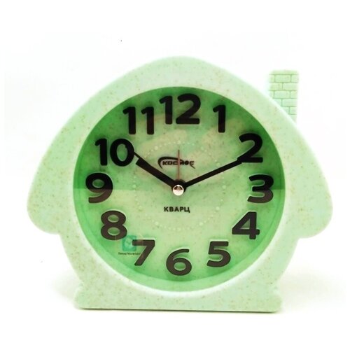 Будильник 523 кварц Домик зеленый 1R6