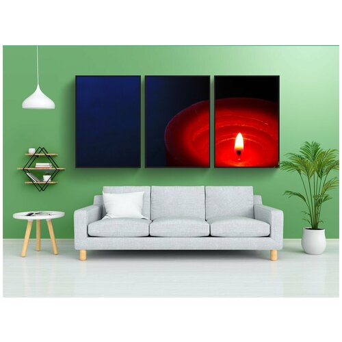 фото Набор модулных постеров для интерьера "свеча, расслабление, медитация" 60x90 см. в тубусе, без рамки lotsprints