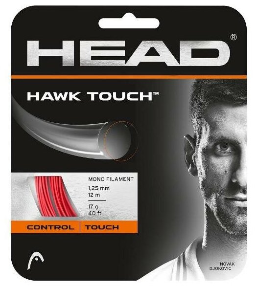 Струна для тенниса HEAD 12m Hawk Touch Red 281204-RD, 1.25