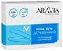 ARAVIA Professional Шпатель деревянный одноразовый размер М 100 шт.