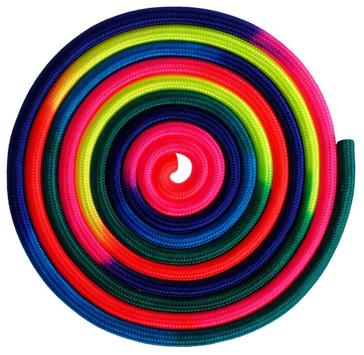 Скакалка Grace Dance, гимнастическая, длина 3 м, толщина 10 мм, цвет радуга