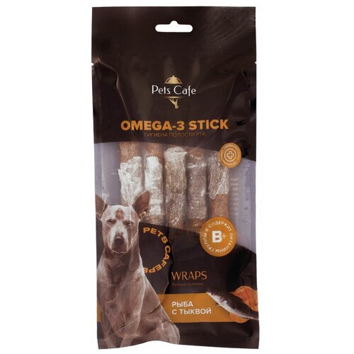 Pets Cafe Рыбные рулетики OMEGA-3 Wraps для гигиены полости рта Рыба с тыквой д/собак, 60 г