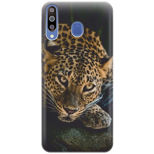 GOSSO Ультратонкий силиконовый чехол-накладка для Samsung Galaxy M30 с принтом Загадочный леопард gosso ультратонкий силиконовый чехол накладка для nokia 7 1 2018 с принтом загадочный леопард