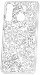 Чехол на Huawei P30 Lite / Honor 20S / Honor 20 Lite / Nova 4e Kruche print Skull White / Чехол для Huawei /