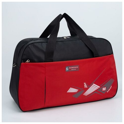 фото Сумка спортивная на молнии, отдел для обуви, наружный карман, цвет чёрный/красный мастер к.