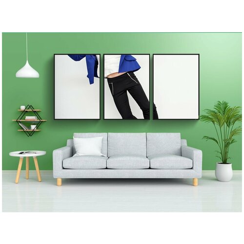 фото Набор модулных постеров для интерьера "собеседование, зачем, понедельник" 60x90 см. в тубусе, без рамки lotsprints