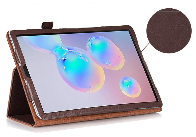 Чехол-обложка MyPads с подставкой для Samsung Galaxy Tab S6 10.5 SM-T860 / T865 голубой кожаный