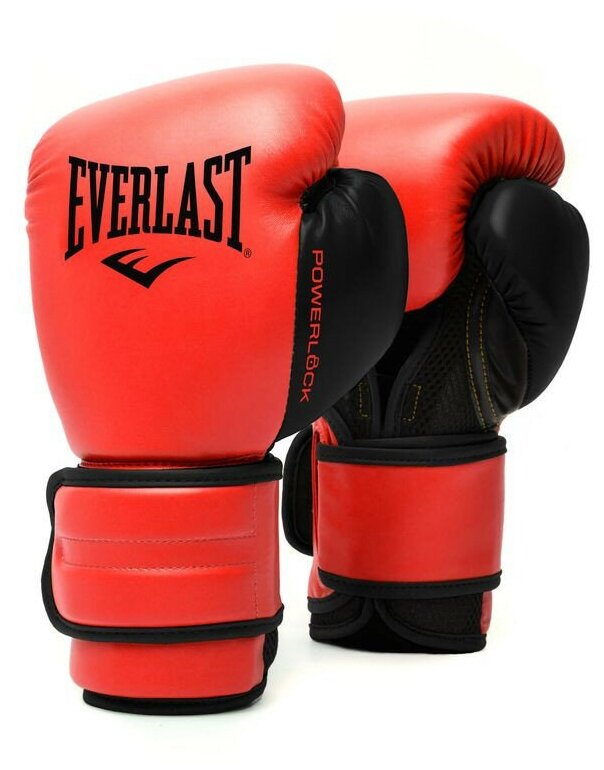 Перчатки тренировочные Everlast Powerlock PU 2 14oz красные