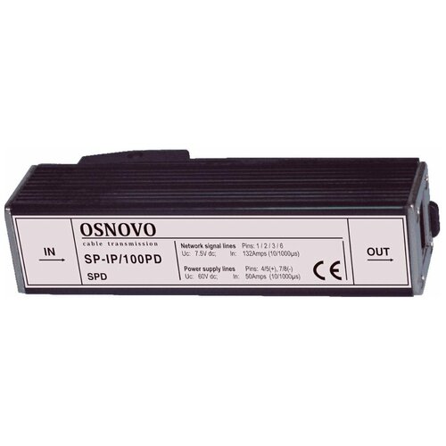 Грозозащита OSNOVO SP-IP/100PD, черный