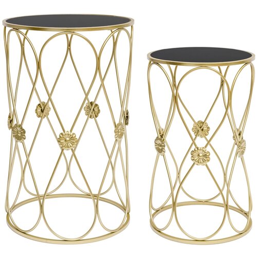 фото Набор столиков glasar 54-166/165, золотистый