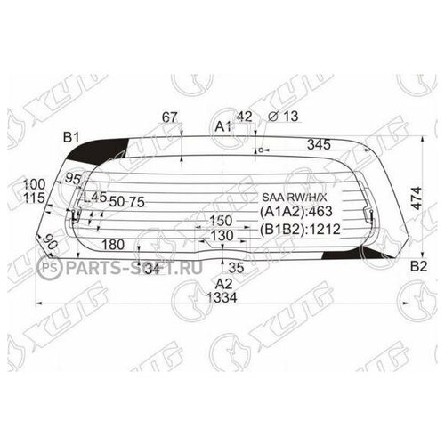 Стекло Кузова (Собачник) Заднее Правое Honda Fit/Jazz 01-07 XYG арт. SAA SW/RH/X