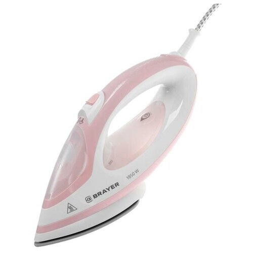 Утюг-отпариватель BRAYER 4080BR 1950 Вт керамическая подошва 250 мл бело-розовый 615700₽