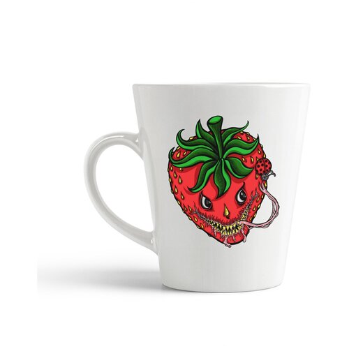 фото Кружка-латте coolpodarok клубника со страшной пастью