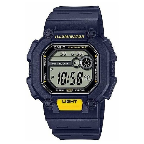 Наручные часы CASIO W-737H-2A, желтый, фиолетовый