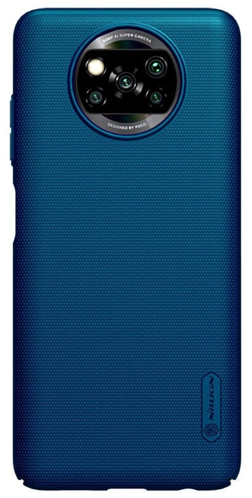 Накладка Nillkin Super Frosted Shield для Xiaomi Poco X3 Pro / X3 NFC синий