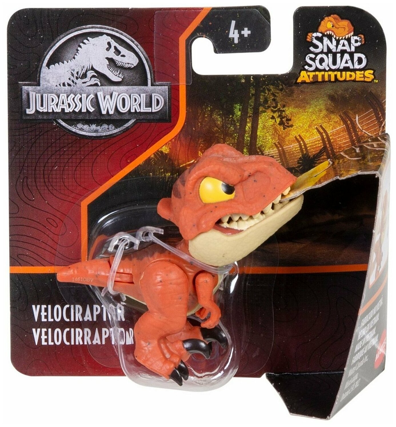 Фигурка Mattel Jurassic World Сбежавшие динозаврики Snap Squad, Велоцираптор, GXW58_HBX51