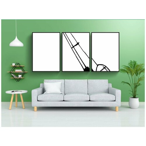 фото Набор модулных постеров для интерьера "удочка, стержень, ловит рыбу" 60x90 см. в тубусе, без рамки lotsprints