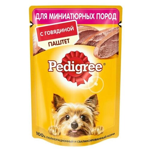 Pedigree Влажный корм для взрослых собак миниатюрных пород, паштет (46 штук)