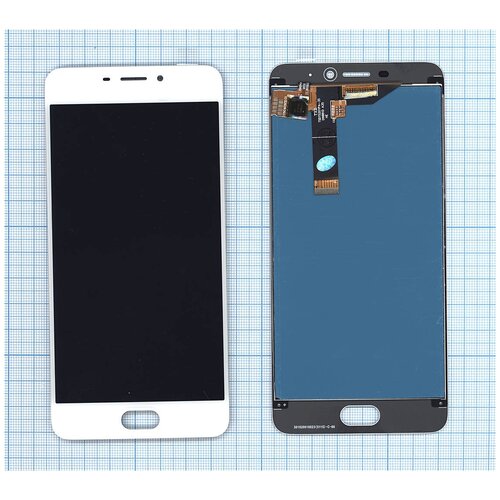 Дисплей (экран) в сборе с тачскрином для Meizu M6 белый