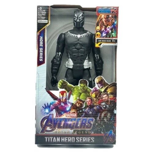 Игрушка для мальчика Мстители Чёрная пантера, Avengers Black Panther , 30 см. игрушка для мальчика фигурка мстители чёрная пантера black panther classic series 30 см