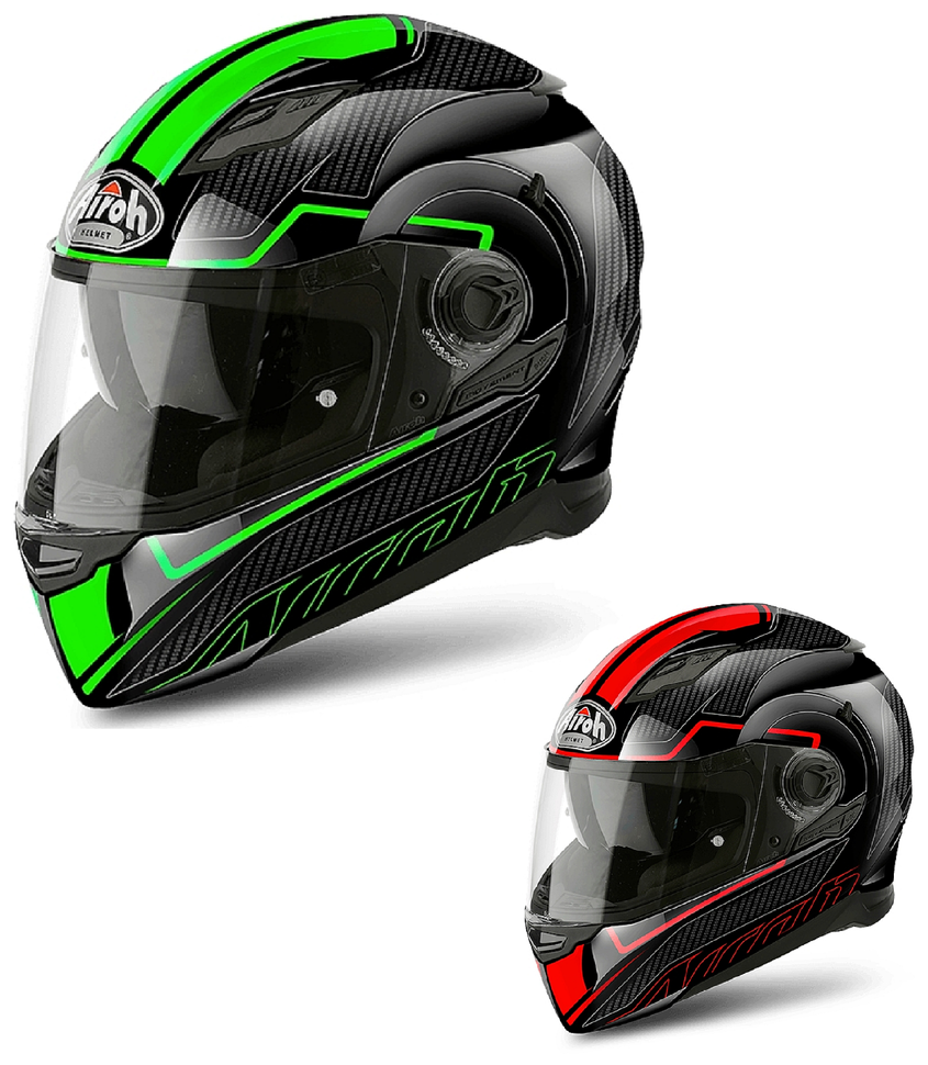 Шлем интеграл Airoh Movement S Faster, глянец, черный/зеленый, размер S
