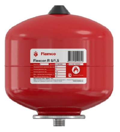 Бак расширительный мембранный для отопления 25 л. красный Flamco Flexcon 16027RU