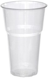 Комус стаканы одноразовые пластиковые Бюджет, 500 мл, 50 шт., прозрачный